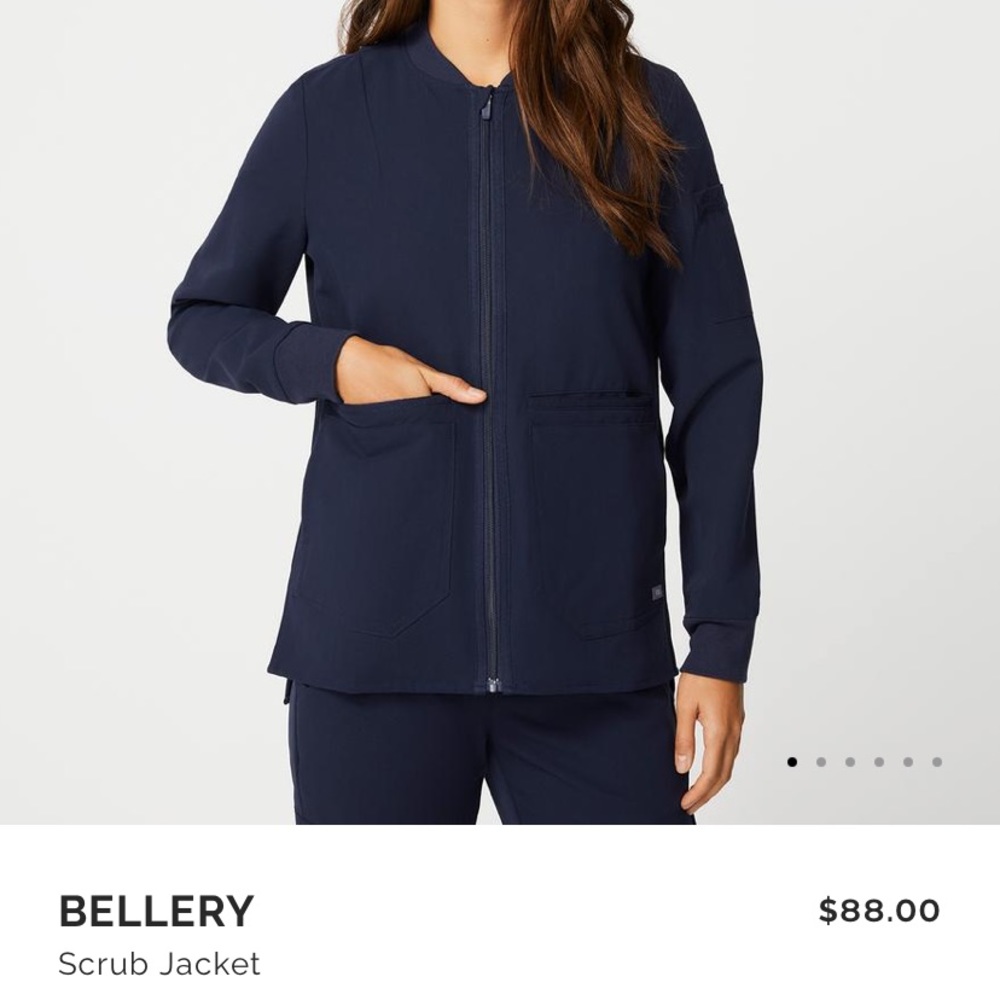 Figs Navy Bellery Scrub Jacket